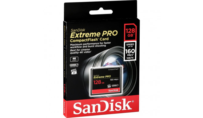 Atminties kortelė Sandisk Extreme Pro Compact Flash 160MB/s 128GB