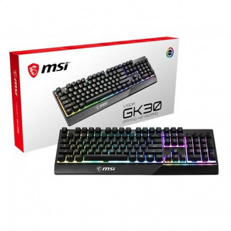 MSI Vigor GK30 keyboard Gaming USB QWERTY US International Black