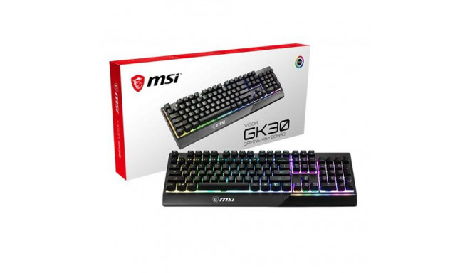 MSI Vigor GK30 keyboard Gaming USB QWERTY US International Black