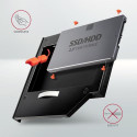 Axagon RSS-CD12 2.5 SSD/HDD caddy into DVD slot 12.7 mm LED ALU interface cards/adapter Internal SAT