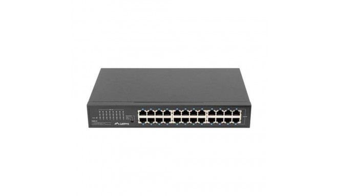Lanberg RSGE-24 network switch Unmanaged Gigabit Ethernet (10/100/1000) 1U Black