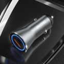 DUDAO Car Charger 45W PD+ QC5.0 1xUSB+1XType C Universal Silver Cigar lighter Fast charging Auto