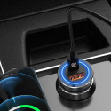 DUDAO Car Charger 45W PD+ QC5.0 1xUSB+1XType C Universal Silver Cigar lighter Fast charging Auto