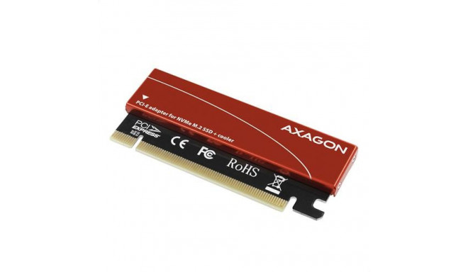 Axagon PCEM2-S PCIe x16 - M.2 NVMe M-key slot adapter, w. passive alu heatsink