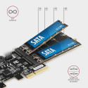 Axagon PCES-SA4M2 PCIe Controller 2x internal SATA 6G port+ M.2 B-key interface cards/adapter M.2, S
