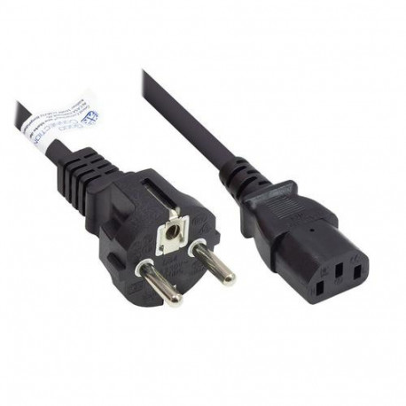 Alcasa P0030-S015 power cable Black 1.5 m Power plug type E+F C13 coupler
