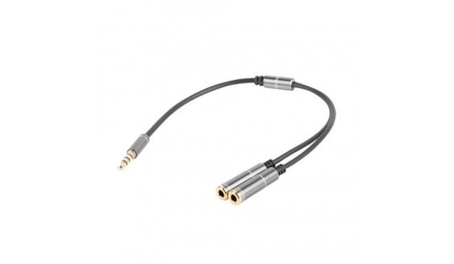 GENESIS A20 audio cable 0.2 m 3.5mm Black, Silver
