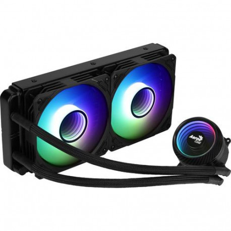 Aerocool MIRAGEL240 CPU Liquid Cooled 2x 12cm ARGB Fan TDP 400W Black