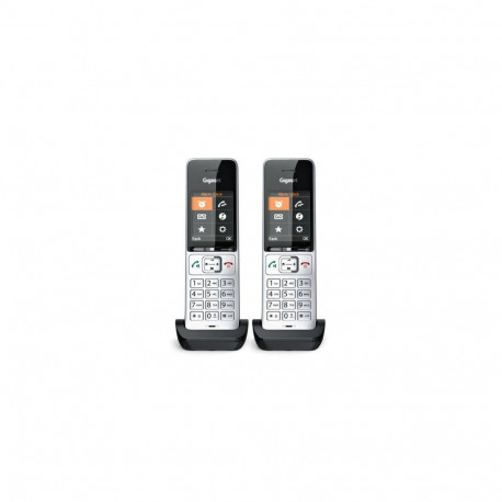 Gigaset COMFORT 500HX duo Analog/DECT telephone Caller ID Black, Silver