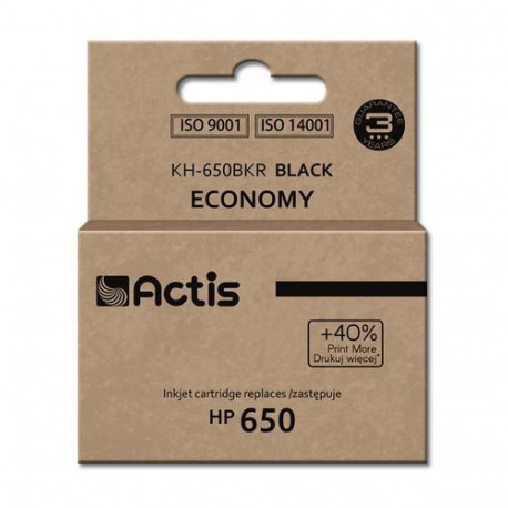Actis KH-650BKR ink (replacement for HP 650 CZ101AE; Standard; 15 ml; black)