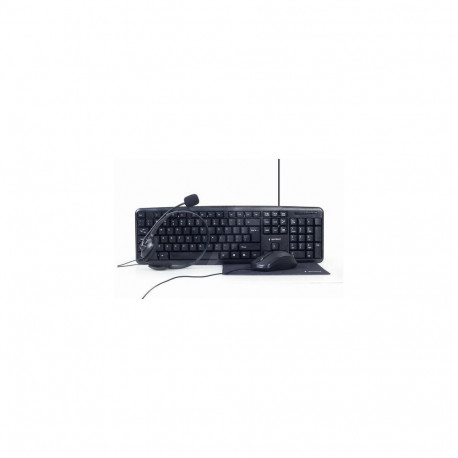 Gembird KBS-UO4-01 keyboard Mouse included Office USB QWERTY US English Black