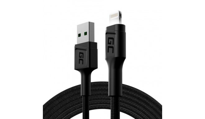 Green Cell KABGC12 lightning cable 2 m Black