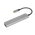 iBox IUH3SL4K interface hub USB Type-C 5000 Mbit/s Silver