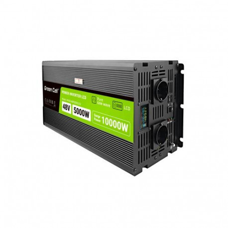 Green Cell Przetwornica napicia PowerInverter LCD 48 V 5000W/10000W Przetwornica samochodowa z wywie