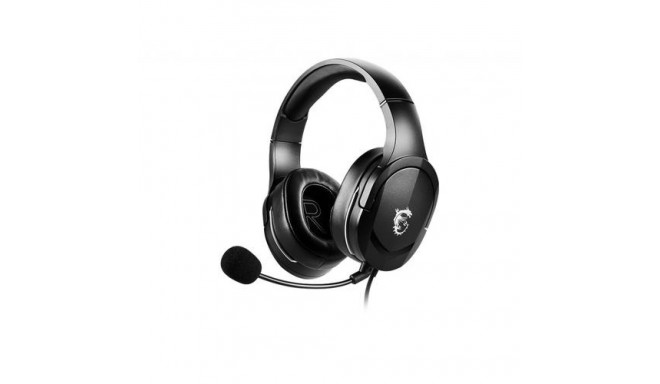 MSI IMMERSE GH20 Gaming Headset &#039;3.5mm inline with audio splitter accessory, Black, 40mm Dr