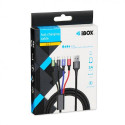 iBox Universal 4 in 1 charging cable I-BOX USB IKUM4W1 - Kabel USB cable 1.2 m Micro-USB A 2 x USB C
