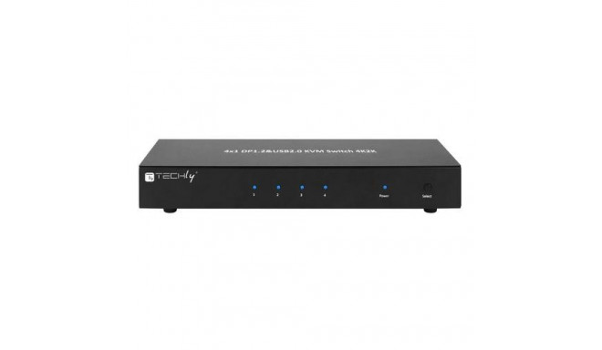 Techly IDATA DP-KVM4 KVM switch Rack mounting Black
