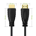 Techly HDMI 2.0 Cable A/A M/M 6m Black ICOC HDMI2-4-060