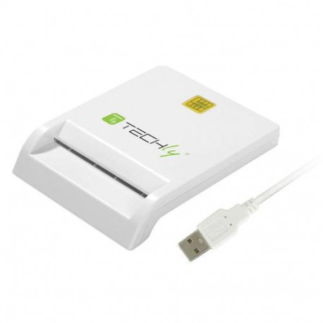 Techly Compact /Writer USB2.0 White I-CARD CAM-USB2TY smart card reader Indoor USB