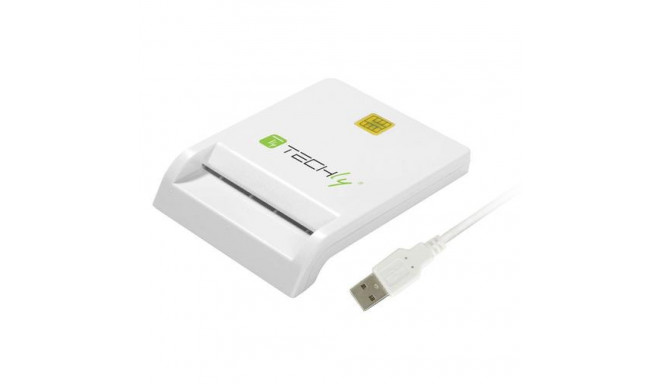 Techly Compact /Writer USB2.0 White I-CARD CAM-USB2TY smart card reader Indoor USB