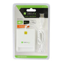 Techly Compact /Writer USB2.0 White I-CARD CAM-USB2TY smart card reader Indoor USB