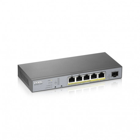 ZYXEL GS1350-6HP, 6 PORT MANAGED CCTV POE SWITCH, LONG RANGE, 60W, 802.3BT (1 YEAR NCC PRO PACK LICE