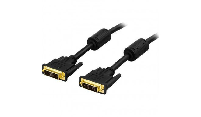 Deltaco DVI-600A DVI cable 2 m DVI-D Black