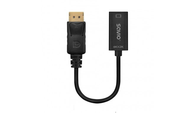 Savio AK-62 video cable adapter 0.2 m DisplayPort HDMI Black