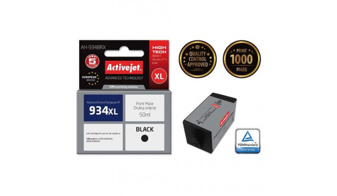 Activejet AH-934BRX ink (replacement for HP 934XL C2P23AE; Premium; 50 ml; black)