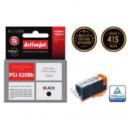 Activejet ACC-520BN ink (replacement for Canon PGI-520Bk; Supreme; 20 ml; black)