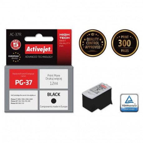 Activejet AC-37R ink (replacement for Canon PG-37; Premium; 12 ml; black)
