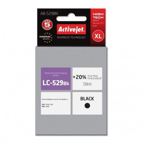 Activejet AB-529BN ink (replacement for Brother LC529Bk; Supreme; 58 ml; black)