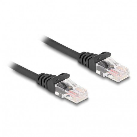 DeLOCK RJ45 Coiled Cable male to male Cat.5e 2 m black