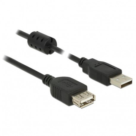 DeLOCK 2m, 2xUSB 2.0-A USB cable USB 2.0 USB A Black