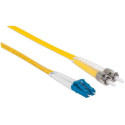 Intellinet Fiber Optic Patch Cable, OS2, LC/ST, 2m, Yellow, Duplex, Single-Mode, 9/125 µm, LSZH, Fib