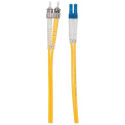 Intellinet Fiber Optic Patch Cable, OS2, LC/ST, 2m, Yellow, Duplex, Single-Mode, 9/125 µm, LSZH, Fib