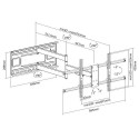 Equip 650327 43&quot;-80&quot; Long Arm Full Motion TV Wall Mount Bracket