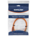 Intellinet Fiber Optic Patch Cable, OM1, LC/ST, 1m, Orange, Duplex, Multimode, 62.5/125 µm, LSZH, Fi