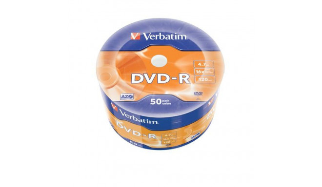 Verbatim DVD-R Matt Silver 50 Pack Wrap Spindle