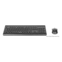 Manhattan MWK7350 Wireless USB Keyboard and Mouse Combo Set One Single USB-A Nano Receiver for Both 