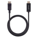 Manhattan DisplayPort 1.2 to HDMI Cable, 4K@60Hz, 1m, Male to Male, DP With Latch, Black, Not Bi-Dir