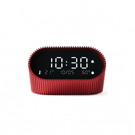 LEXON Lexon Ray Clock Budzik z czujnikiem temperatury i wilgotnoci czerwony/saguine red LR155SR3