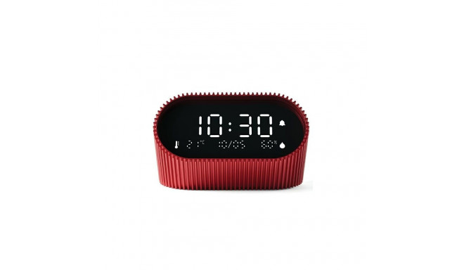 LEXON Lexon Ray Clock Budzik z czujnikiem temperatury i wilgotnoci czerwony/saguine red LR155SR3