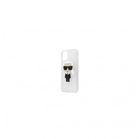 Karl Lagerfeld Apple iPhone 11 Pro MAX Glitter Iconic Body Cover Silver