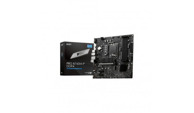 MSI PRO B760M-P DDR4 Processor family Intel, Processor socket LGA1700, DDR4 DIMM, Memory slots 4, Su