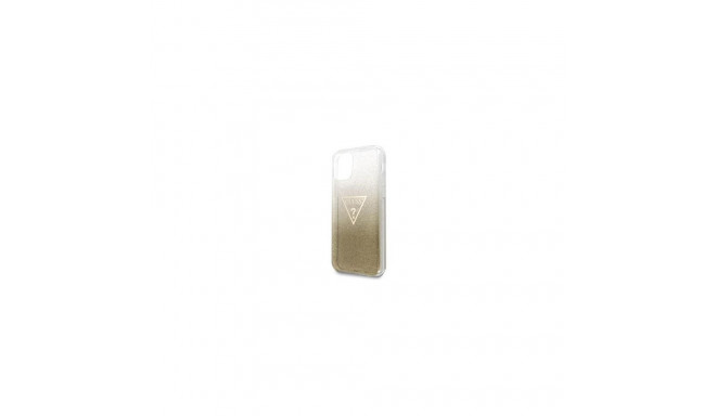 Guess Apple iPhone 11 Pro Solid Glitter Cover Gold