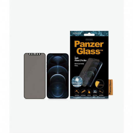 PanzerGlass Apple, iPhone 12 Pro Max, Glass, Black, Privacy glass, Antimicrobial