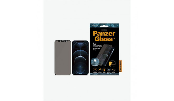 PanzerGlass Apple, iPhone 12 Pro Max, Glass, Black, Privacy glass, Antimicrobial