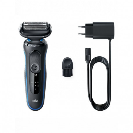Braun Shaver 51-B1000s Operating time (max) 50 min, Wet & Dry, Black/Blue