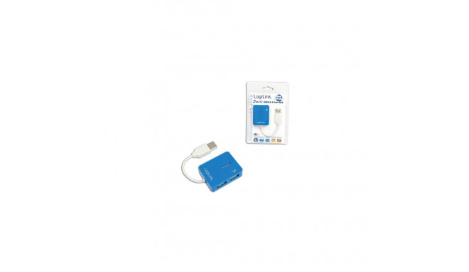 Logilink USB 2.0 Hub 4-Port, Smile, Blue